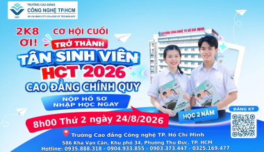 NỘP HỒ SƠ NHẬP HỌC CAO ĐẲNG CHÍNH QUY 2026 ĐỢT 2 