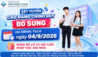 NỘP HỒ SƠ NHẬP HỌC CAO ĐẲNG CHÍNH QUY 2026 ĐỢT BỔ SUNG