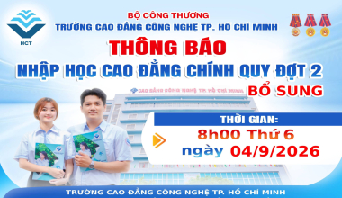NỘP HỒ SƠ NHẬP HỌC CAO ĐẲNG CHÍNH QUY 2026 ĐỢT BỔ SUNG