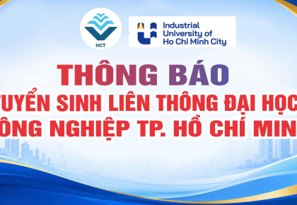 THÔNG BÁO LIÊN THÔNG ĐẠI HỌC CÔNG NGHIỆP TP. HỒ CHÍ MINH ĐỢT 2 NĂM 2026 ĐẶT TẠI TRƯỜNG CAO ĐẲNG CÔNG NGHỆ TP. HCM