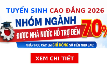 HCT TUYỂN SINH 2026 CÁC NHÓM NGÀNH ĐƯỢC NHÀ NƯỚC HỖ TRỢ ĐẾN 70% HỌC PHÍ
