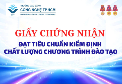 GIẤY CHỨNG NHẬN ĐẠT TIÊU CHUẨN KIỂM ĐỊNH  CHẤT LƯỢNG CHƯƠNG TRÌNH ĐÀO TẠO
