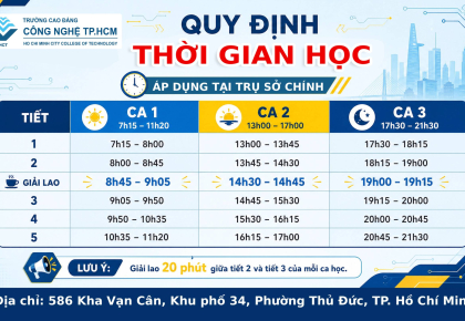 THÔNG BÁO THỜI GIAN HỌC THEO QUY ĐỊNH