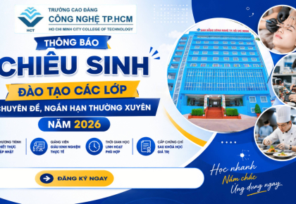 HCT THÔNG BÁO CHIÊU SINH ĐÀO TẠO CÁC LỚP CHUYÊN ĐỀ, NGẮN HẠN THƯỜNG XUYÊN NĂM 2026