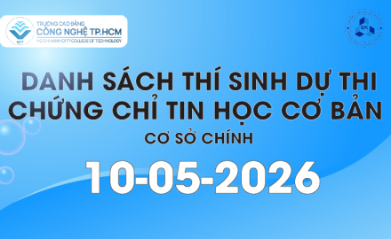 DANH SÁCH THÍ SINH DỰ THI CHỨNG CHỈ ỨNG DỤNG CNTT CƠ BẢN (NGÀY 10-05-2026)