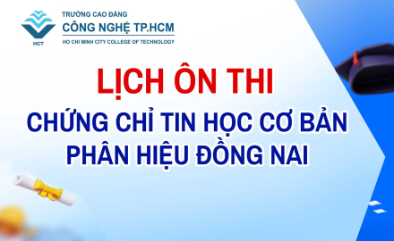 LỊCH ÔN THI CHỨNG CHỈ TIN HỌC CƠ BẢN PHÂN HIỆU ĐỒNG NAI