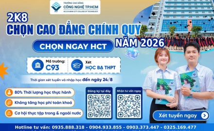 THÔNG BÁO NỘP HỒ SƠ NHẬP HỌC CAO ĐẲNG CHÍNH QUY NĂM 2026 TỪ NAY ĐẾN 24 THÁNG 8 NĂM 2026