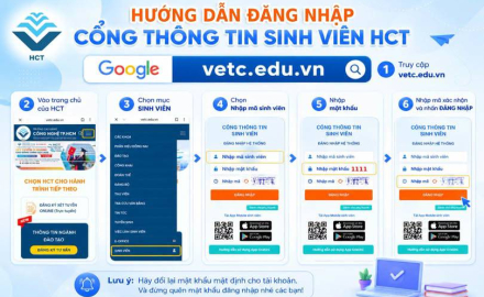 HƯỚNG DẪN ĐĂNG NHẬP CỔNG THÔNG TIN SINH VIÊN HCT