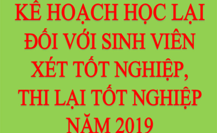 Kế hoạch học lại đối với sinh viên tốt nghiệp năm 2019 – Khoa Kinh tế