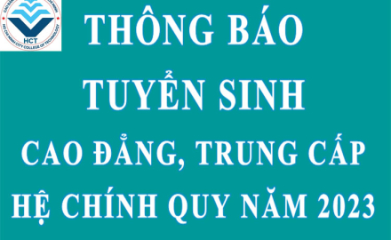 Thông báo Tuyển sinh Cao đẳng, Trung cấp hệ chính quy năm 2024