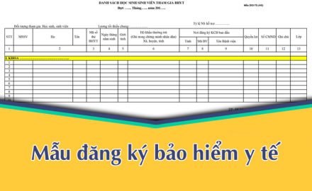 MẪU ĐĂNG KÝ BHYT