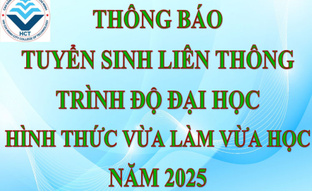 THÔNG BÁO, Tuyển sinh liên thông trình độ Đại học, hình thức vừa làm vừa học, năm 2025