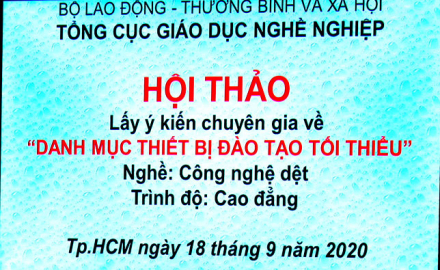 Hội thảo chuyên gia về xây dựng danh mục thiết bị đào tạo