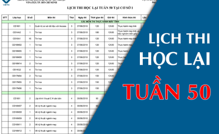 Lịch thi học lại tuần 50