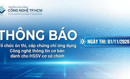 Thông báo về việc tổ chức ôn, thi cấp chứng chỉ Ứng dụng CNTT cơ bản (dành cho HS tại Cơ sở chính ngày 01/11/2026)