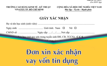 ĐƠN XIN XÁC NHẬN VAY VỐN TÍN DỤNG